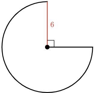 Find the area of the shape. Either enter an exact answer in terms of π or use 3.143, point-example-1