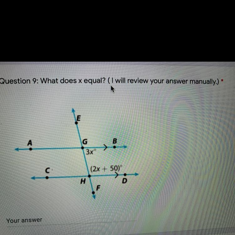 Question 9: What does x equal?-example-1