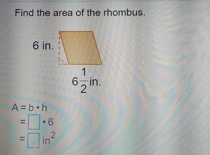 Find the area of the thombus. ​-example-1