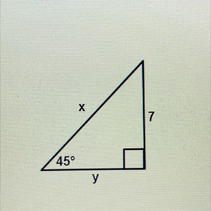 Find x. Use a simplified radical or round to the nearest tenth. Pleas helpppp-example-1