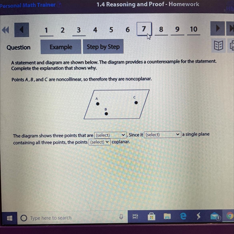 A statement and diagram are shown below. The diagram provides a counterexample for-example-1