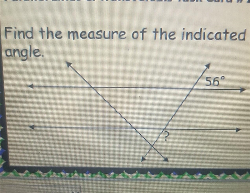 Find the measure of the indicated angle. :)​-example-1