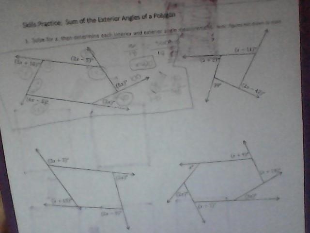 Sum of the exterior angles of polygons-example-1