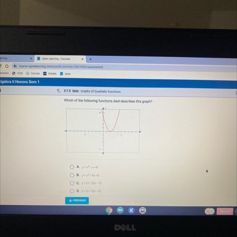 Which of the following functions best describes this graph?-example-1