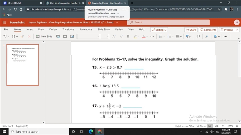 What is the answer to x-2.5 > 8.7 ?? Look at question 15.-example-1