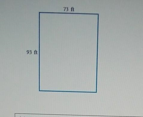 What is the area and perimeter of 73 ft and 93 ft​-example-1