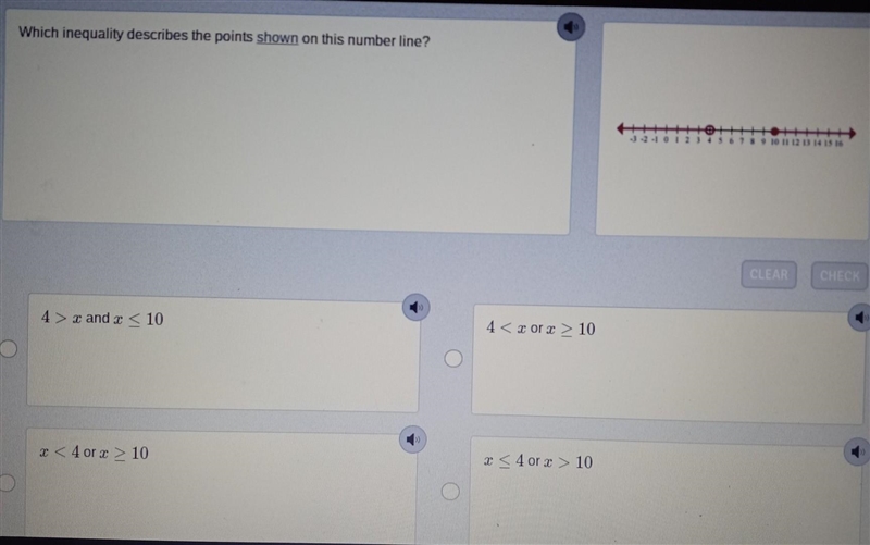 Which inequality describes the points shown on this number line?​-example-1