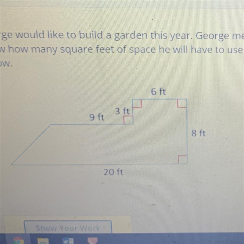 Calculate the area of his garden from the picture below pls help-example-1