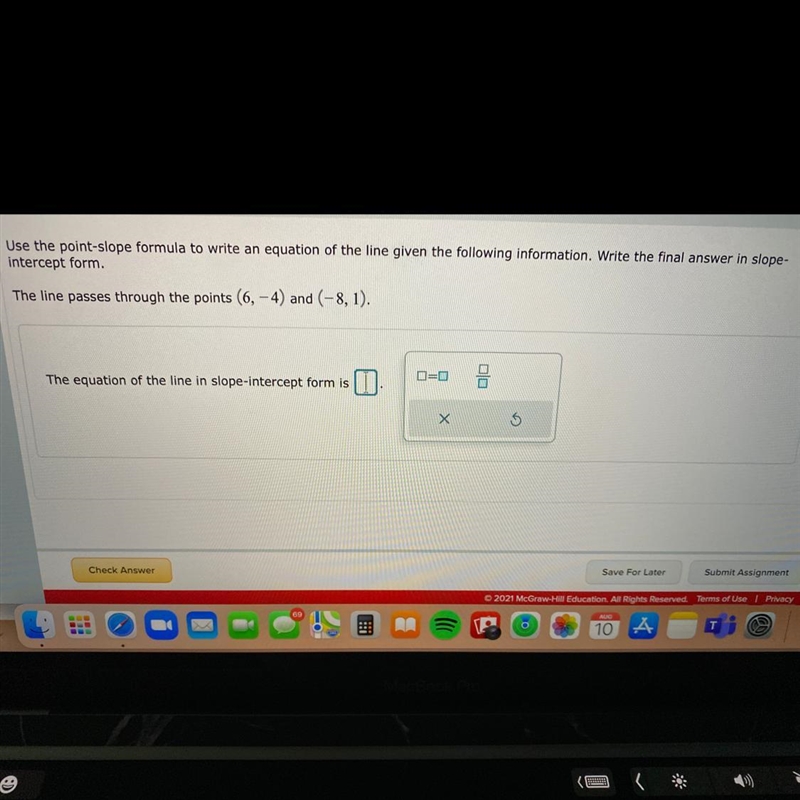 Use the points slope formula..-example-1