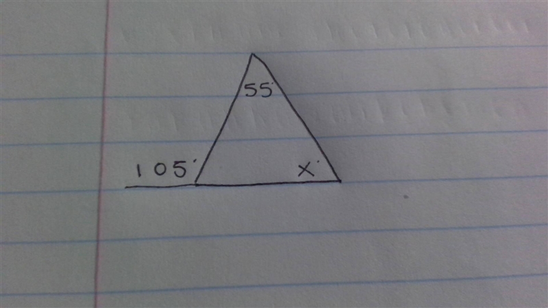 What is the value of x ? A. 55 B. 50 C. 160 D. 20-example-1