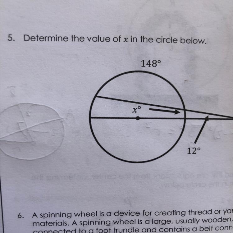 Find X in circle below-example-1