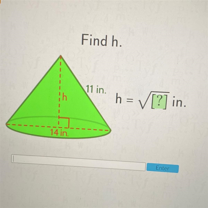 Find the height 11in 14in h=-example-1