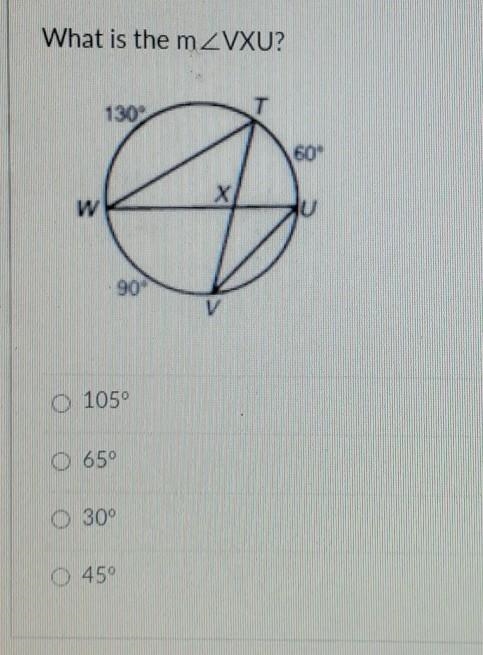 What is the angle VXU? Plzzz help ​-example-1