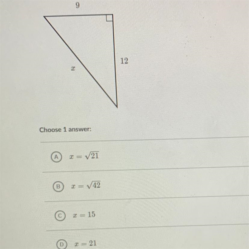 Find the value of x in the triangle shown below￼-example-1