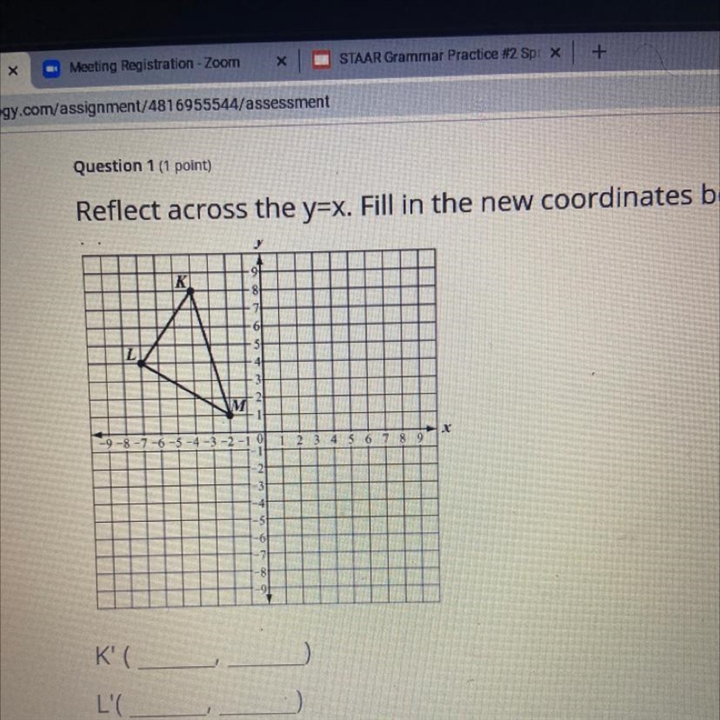 Reflect across the y=x. Fill in the new coordinates below:-example-1