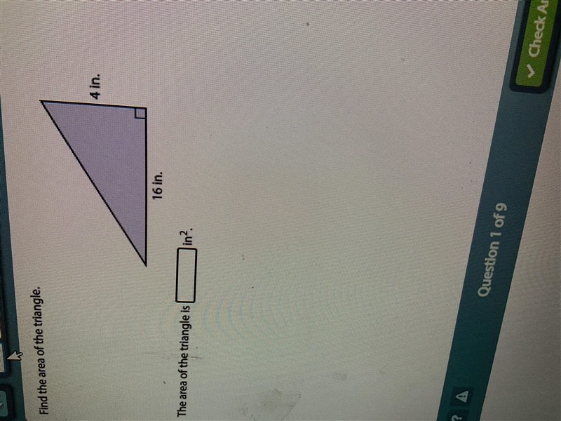 Find the area of the triangle-example-1