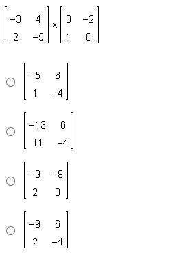 What is the product? [-3 4 2 -5] x [3 -2 1 0]-example-1