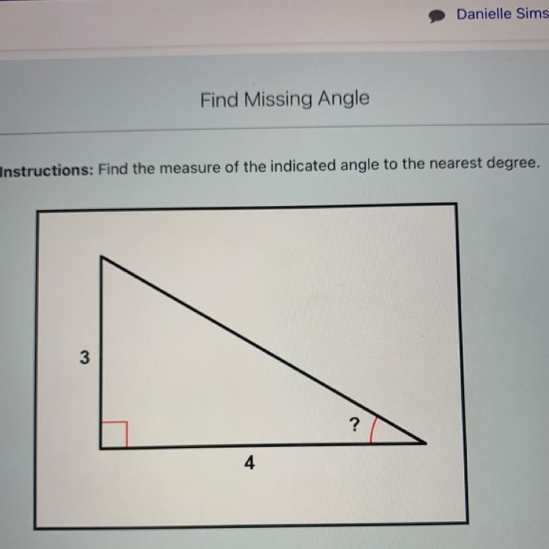 Find the measure of the indicated angle to the nearest degree.-example-1