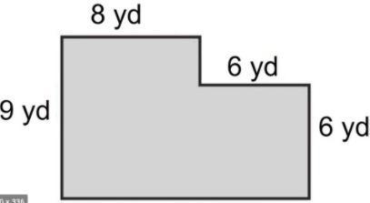 PLS HELP The figure shown is created by joining two rectangles. Enter the area, in-example-1