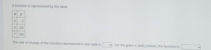 Help me pls what is the rate of change and the function​-example-1