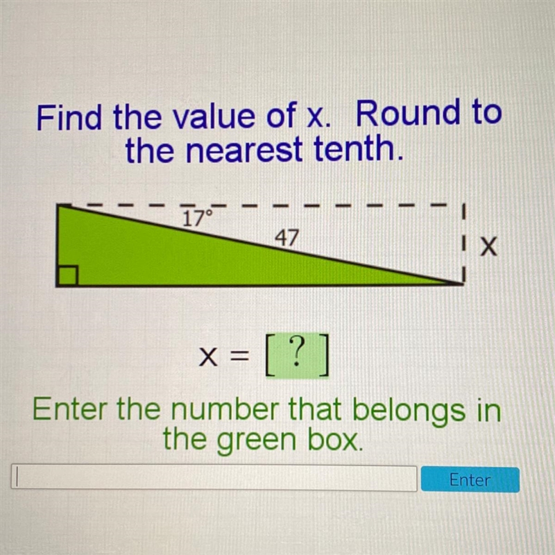 Find the value of X round to the nearest tenth-example-1