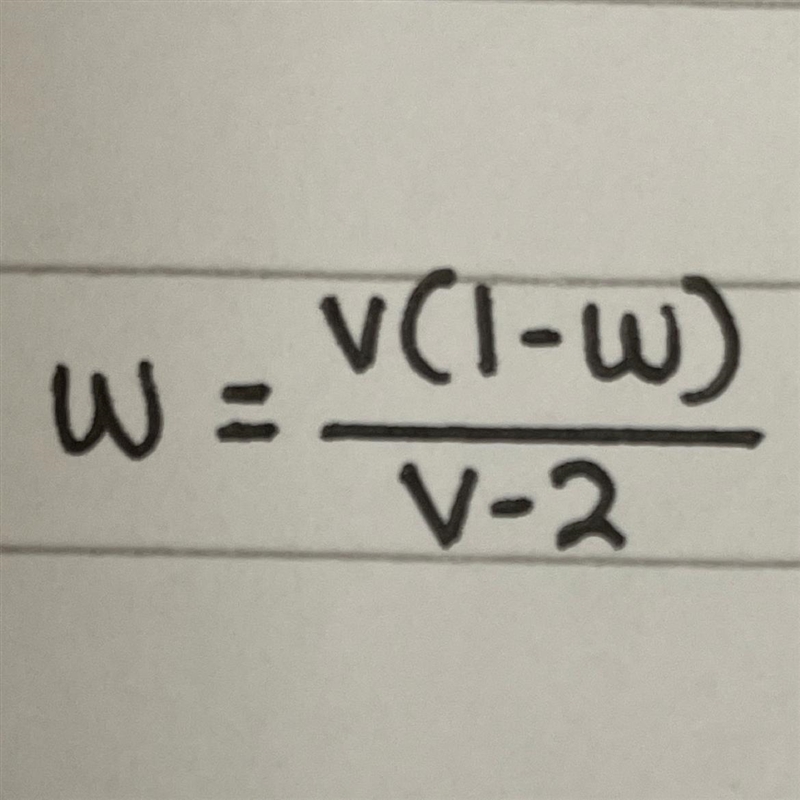 Express v in terms of w-example-1