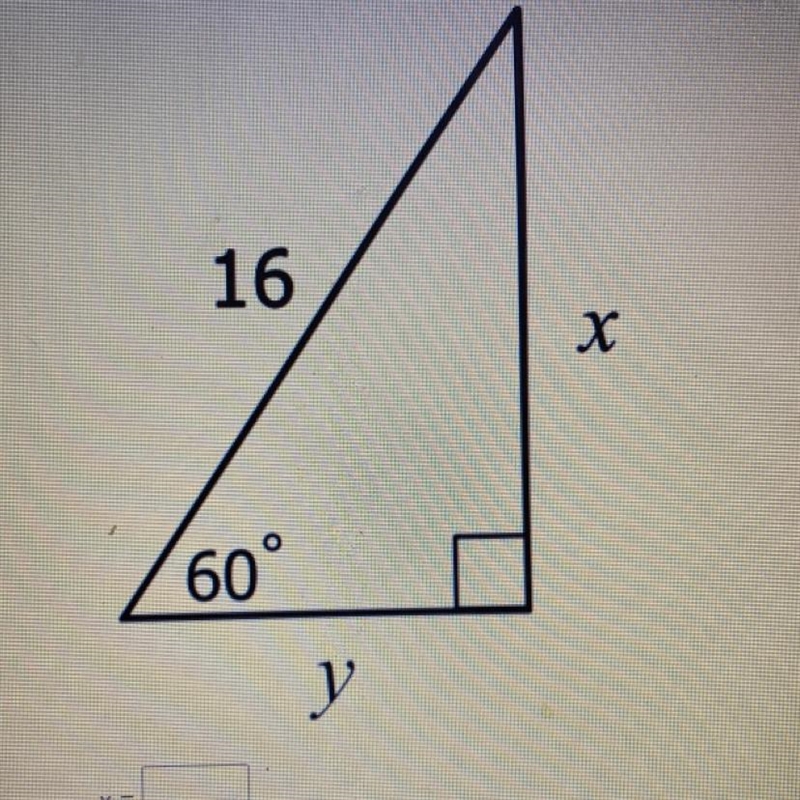 What is y and x in simple radical form-example-1