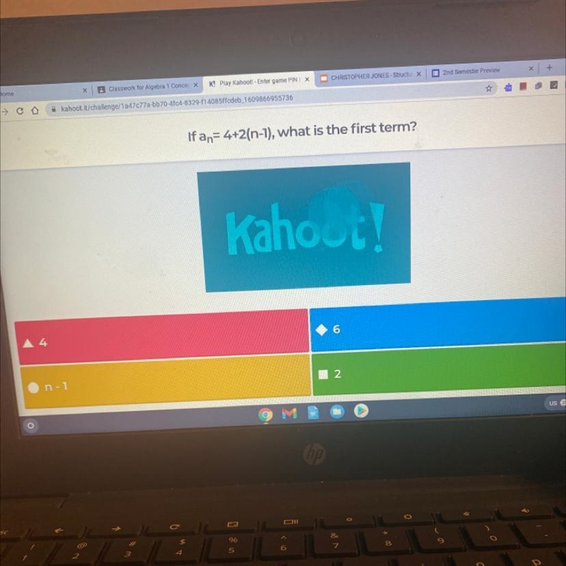 If an= 4+2(n-1), what is the first term?-example-1