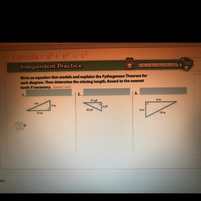 Help please, 25 points! pythagorean thereom-example-1