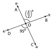 Find the value of x in the figure below x = degrees x = degrees-example-1