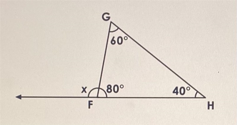 What is the measure of angle x?-example-1