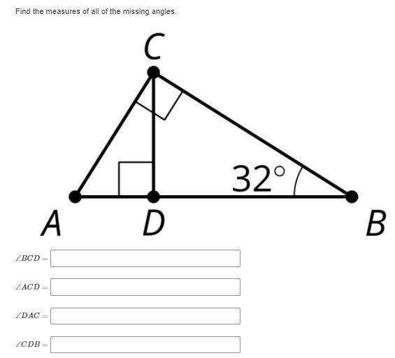 Find the measures of all of the missing angles. FAST!!!-example-1