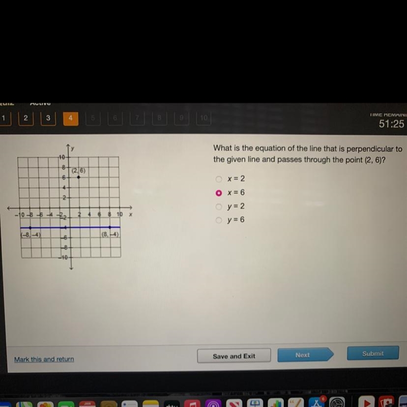 What is the equation of the line that is perpendicular to the given line and passes-example-1