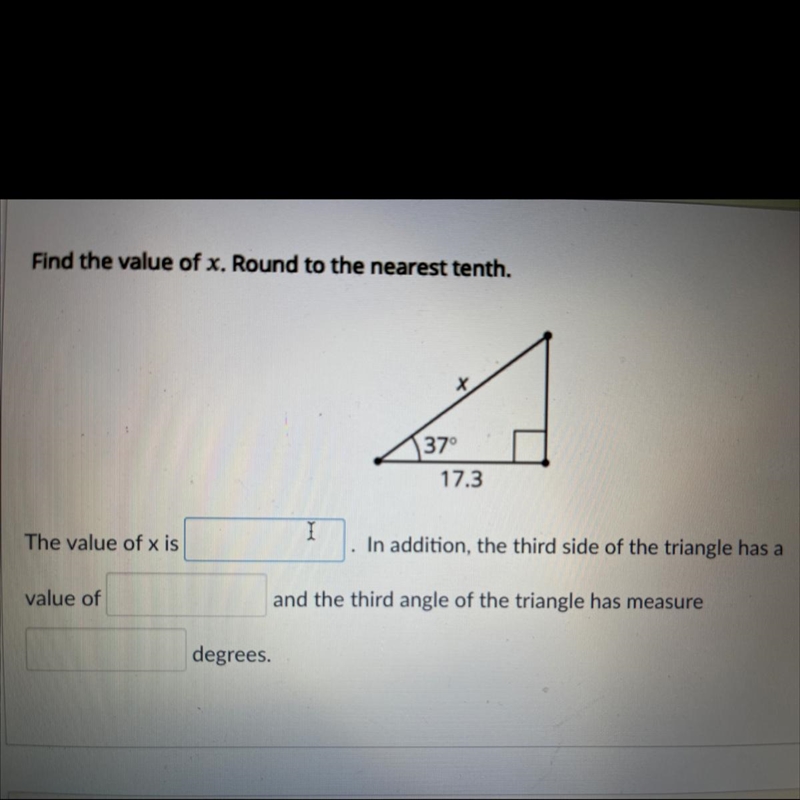 Find the value of x. round to the nearest tenth-example-1