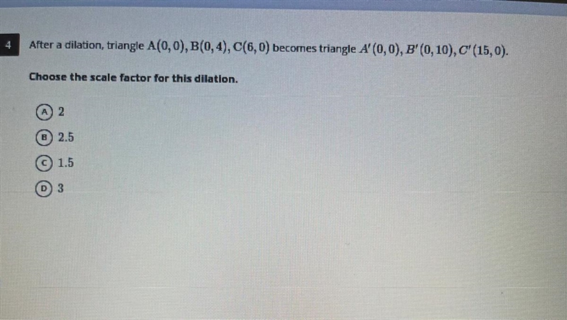 What would be the scale factor of the triangle?-example-1