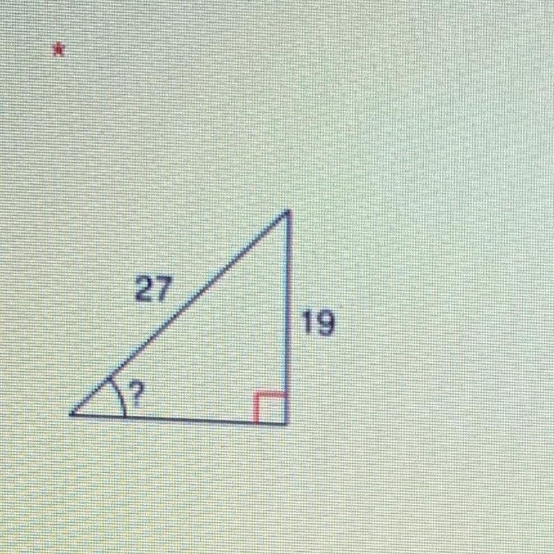 Find the measure of the indicated angle to the nearest degree? Please hurry-example-1