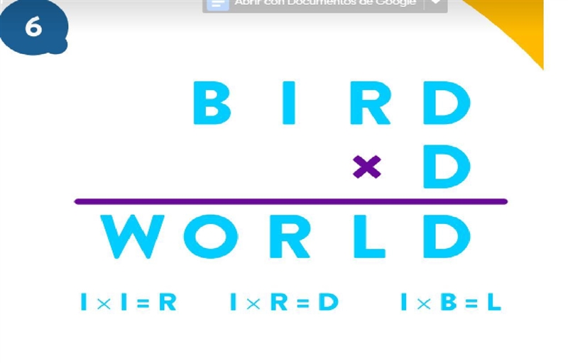 Bird x d=word necesito ayuda con este problema por favor-example-1