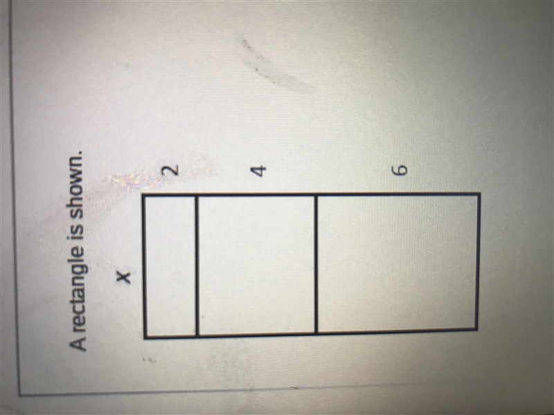 Witch two equivalence expressions could be used to find the area of this rectangle-example-1