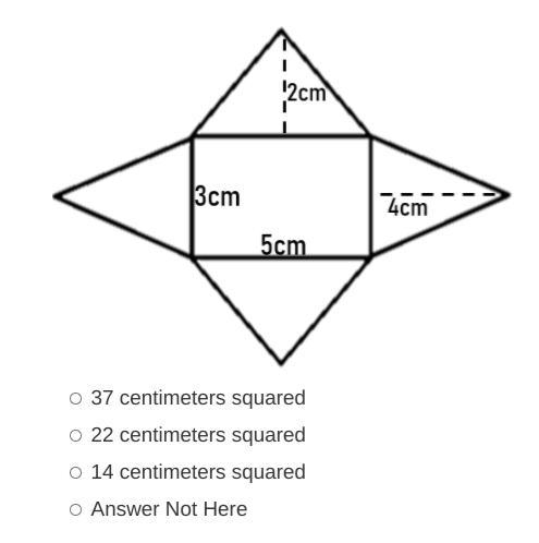 The net of a rectangular pyramid and its dimensions are shown in the diagram. What-example-1