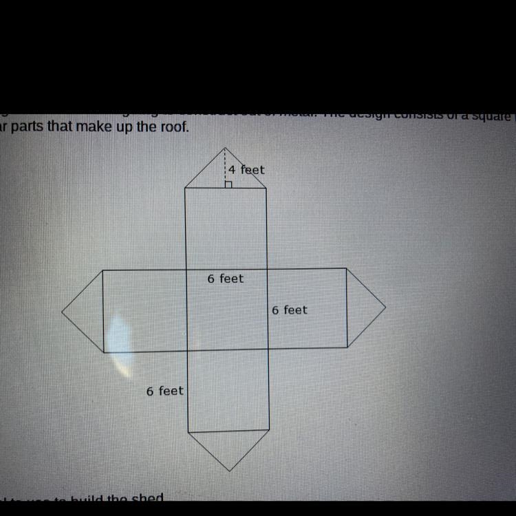 Frank designed a net for a storage shed that he is going to construct out of metal-example-1