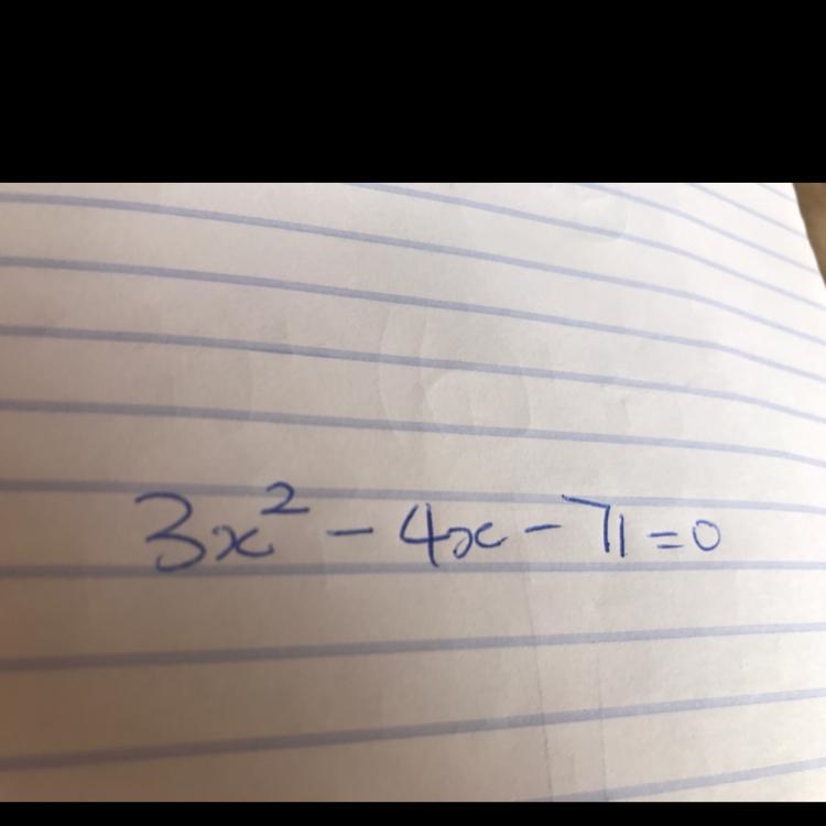 Solve the Quadratic equation-example-1