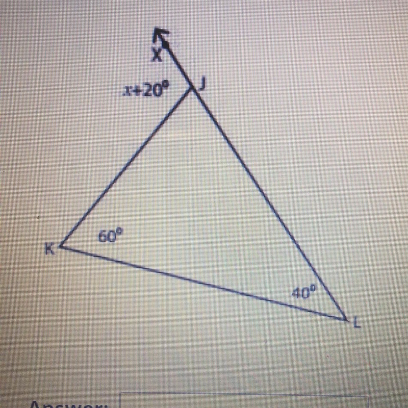 Solve for x in the following figure.-example-1