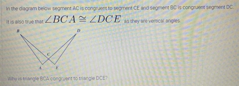 In the diagram below segment AC is congruent to segment CE and segment BC is congruent-example-1