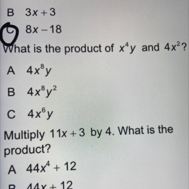 What is the product of x^4y and 4x^2?-example-1