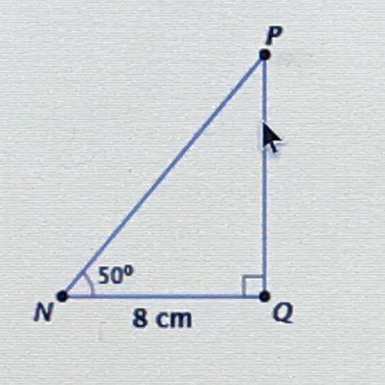 What is the length of NP to the nearest hundredth centimeter?-example-1