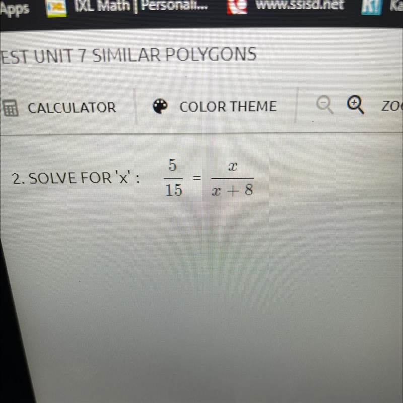 It’s x+8 at the bottom but if you solve this please give me a step by step so I know-example-1