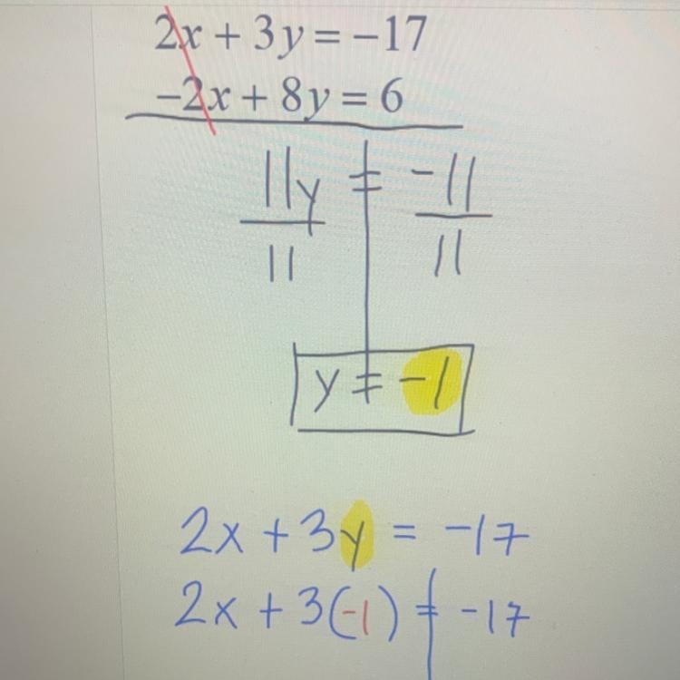 Find the value of x by solving the blue equation in the bottom.-example-1