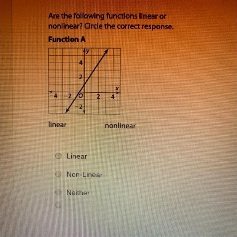 Are the following functions linear or nonlinear?-example-1