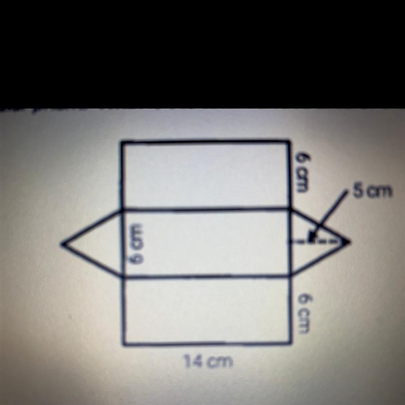 3. The net below depicts a triangular prism. What is the total surface area of the-example-1