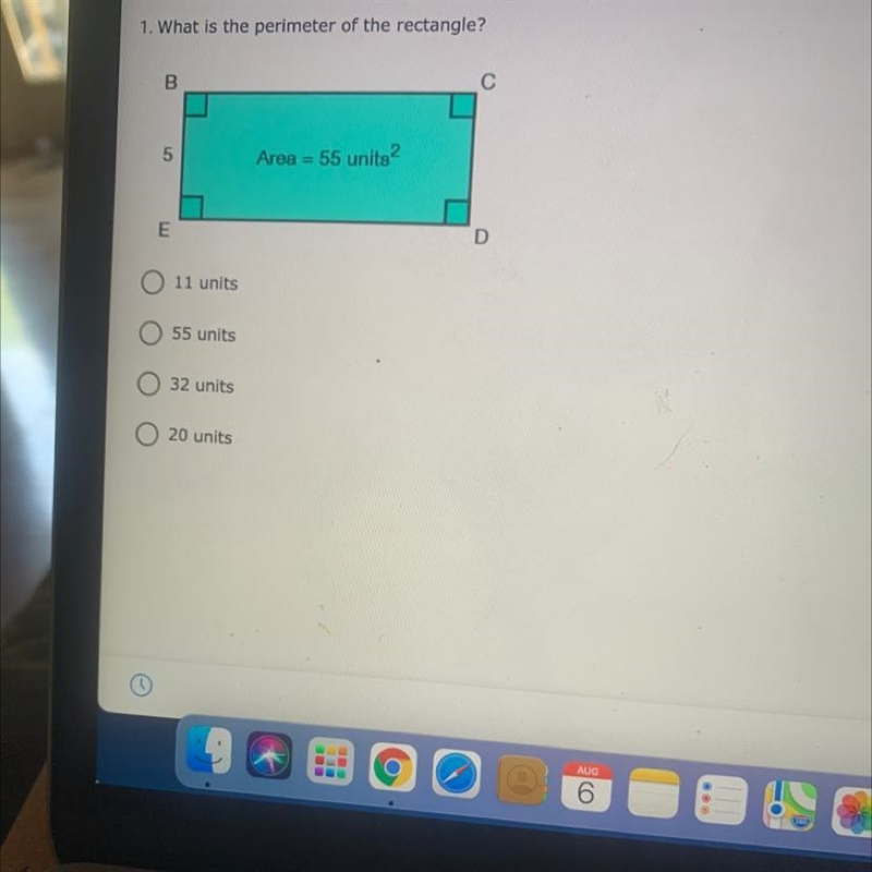 1. What is the perimeter of the rectangle?-example-1